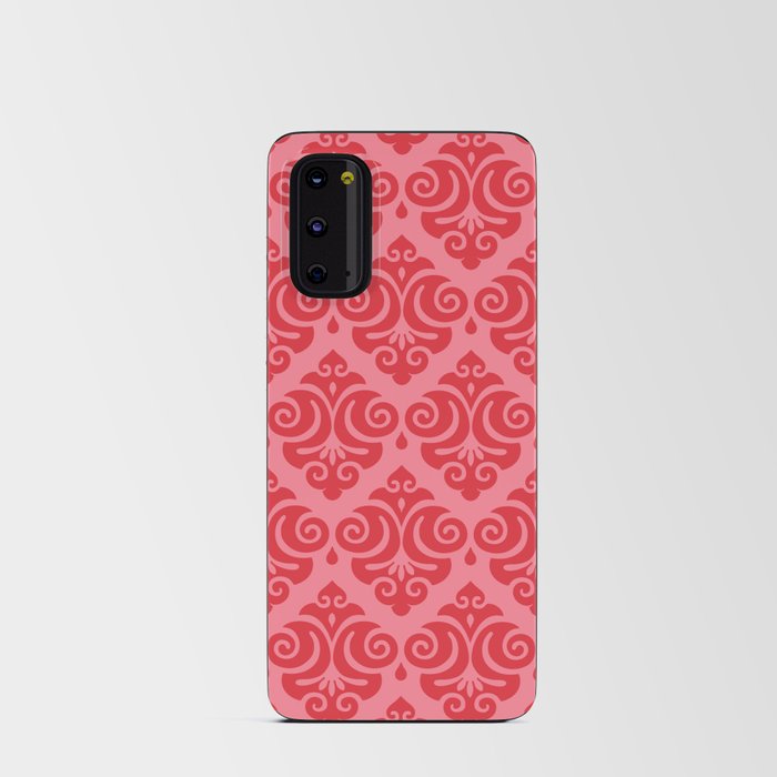 Victorian Modern Pattern Red and Pink Android Card Case