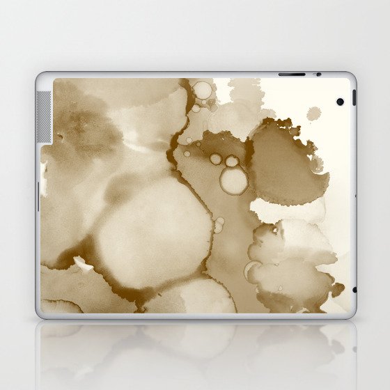 Light Brown Watercolor Abstract Texture Laptop & iPad Skin