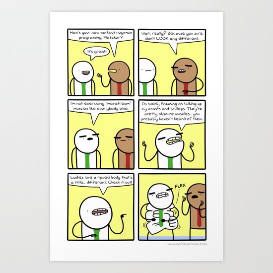 Antics #350 - indie fitness 101 Art Print