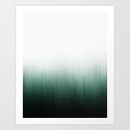 Ombre Forest Teal Fog Art Print