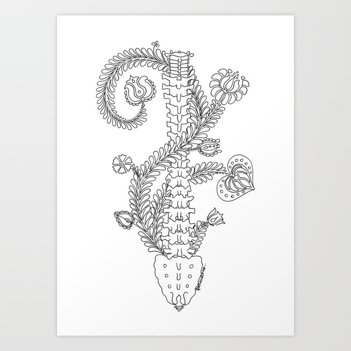 Spine, vertebra - back ridge anatomy Art Print