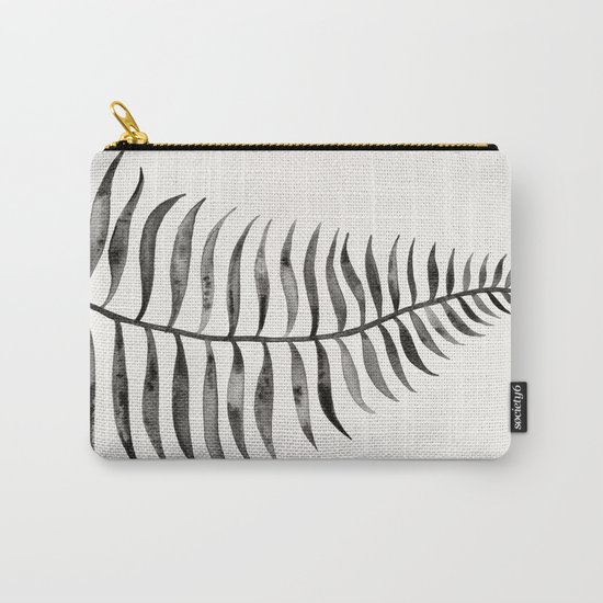 Black Palm Leaf Carry-All Pouch
