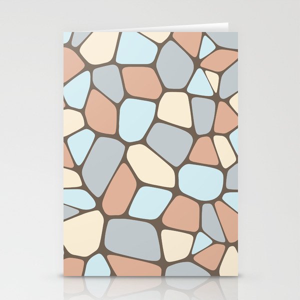 Abstract Shapes 211 in Soft Pastel Tones Stationery Cards