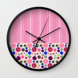 Pink & Dot Wall Clock