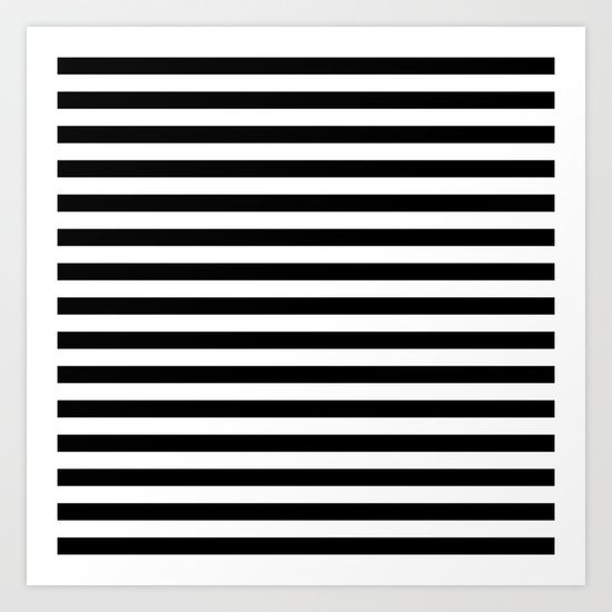 Black White Stripes Art Print