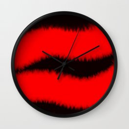 Furry Hot Lips Wall Clock | Love, Pop Art, Abstract, Digital 