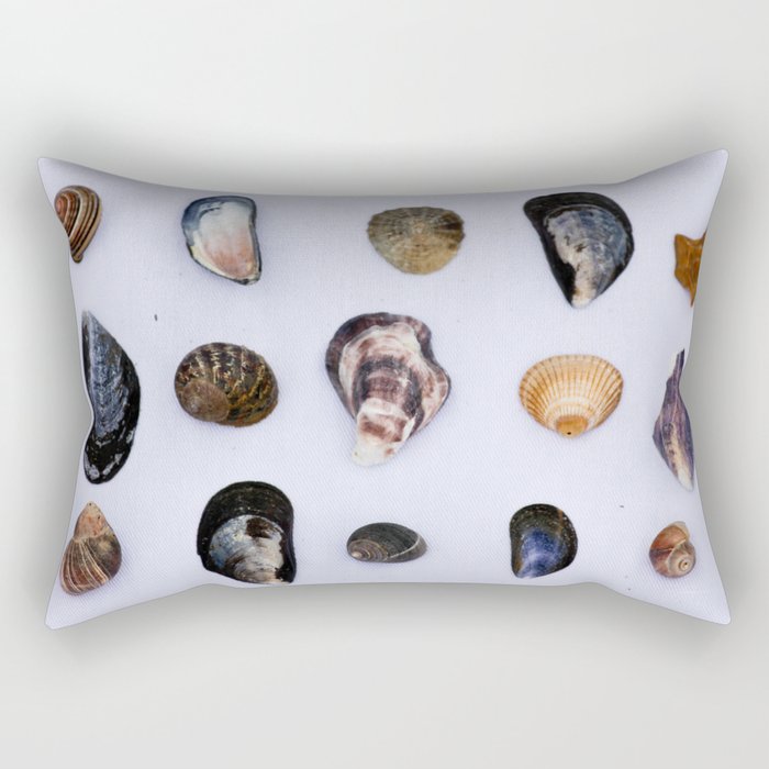 English Seashells Rectangular Pillow