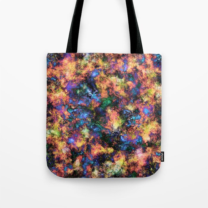 Blue glass in the fire Tote Bag