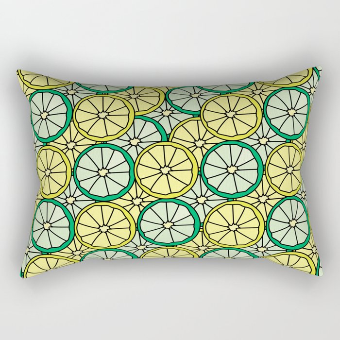 lime vs lemon Rectangular Pillow
