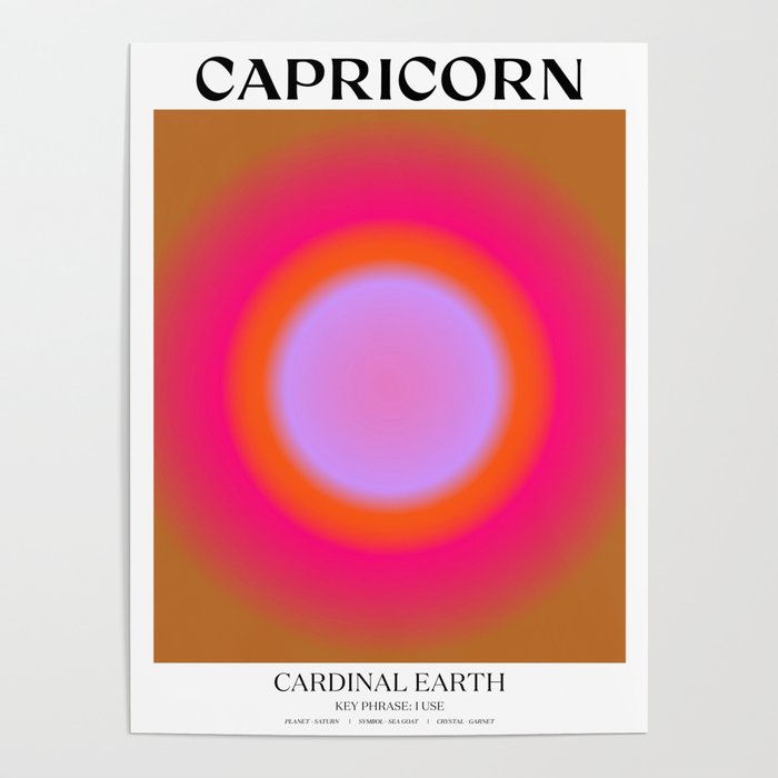 Capricorn Gradient Print Poster