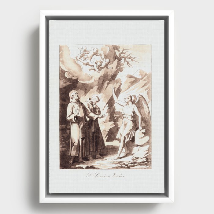 Saint Severinus, Bishop Framed Canvas