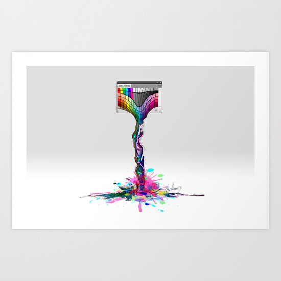 No more paintings, Photoshop it's broken! Art Print