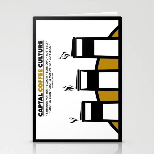 Lansing, MI Coffee Culture Stationery Cards