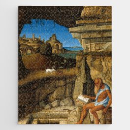 Saint Jerome Reading by Giovanni Bellini Jigsaw Puzzle