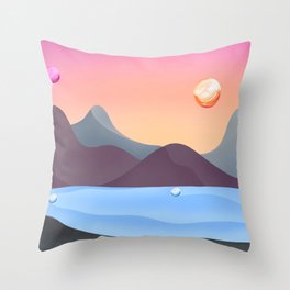 Volcano Scapes Throw Pillow