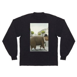Anthropomorphic capybara in a suit Long Sleeve T-shirt