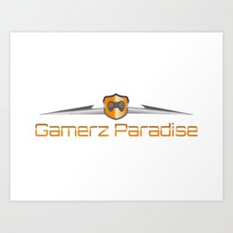 Gamerz Paradise Logo Design Art Print