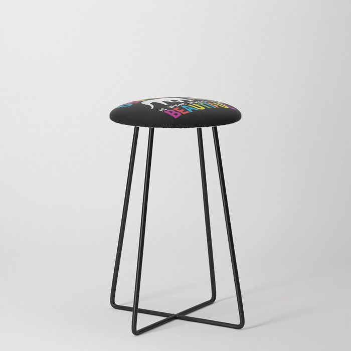 Autism Awareness Different Is Beautiful Counter Stool