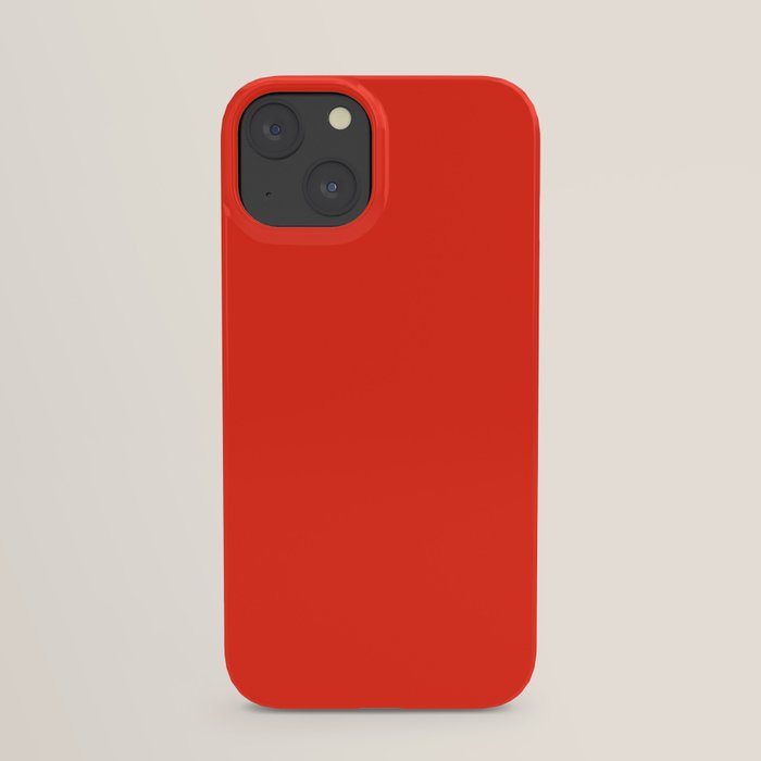 Solid Bright Fire Engine Red Color iPhone Case by PodArtist Society6