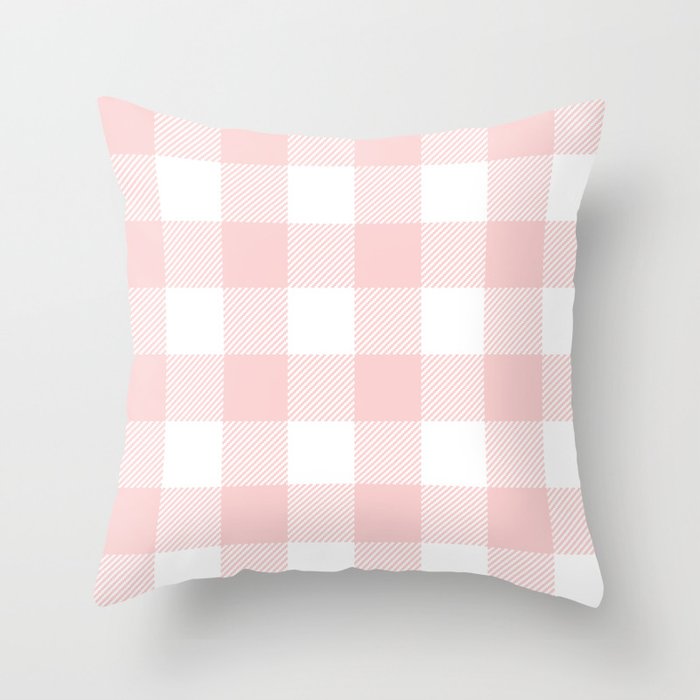 Pink buffalo check pillow sales