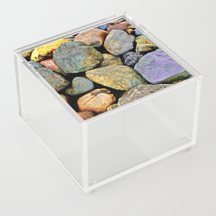 Multicolored Rocks Acrylic Box