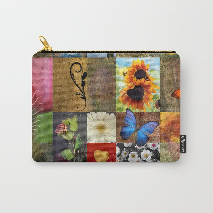 flowers collage  Carry-All Pouch
