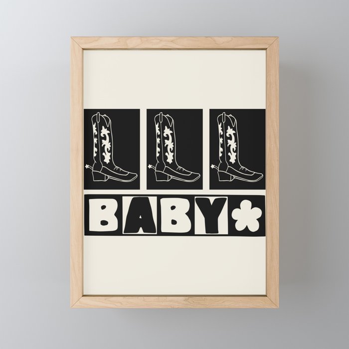 Baby Boots Framed Mini Art Print