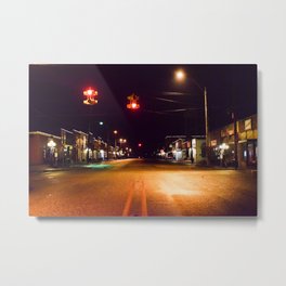 Empty town Metal Print | Home, Lights, Texas, Digital, Photo, Street, Empty, Red, Country, Roads 