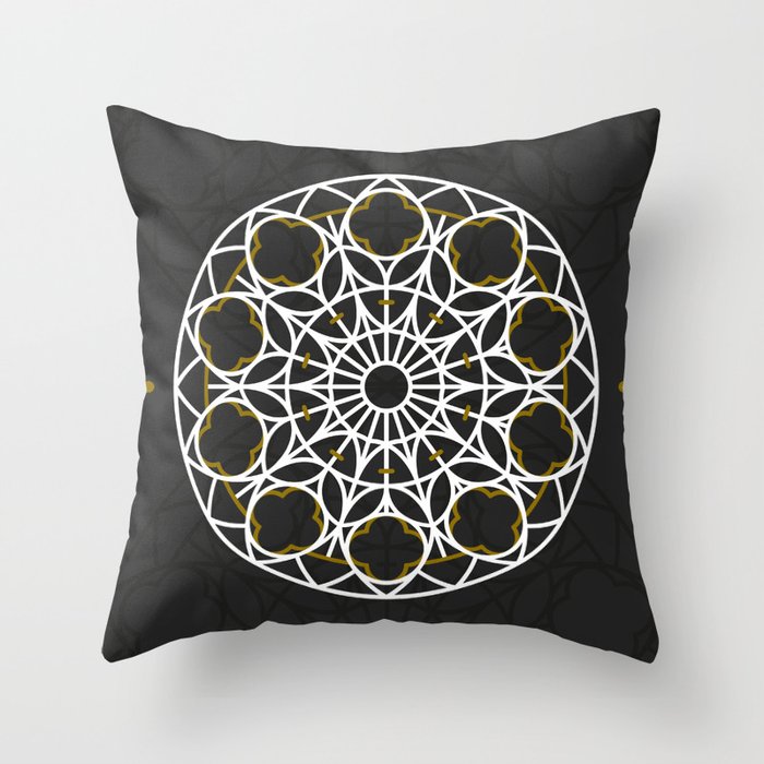 Medieval Geometry Throw Pillow
