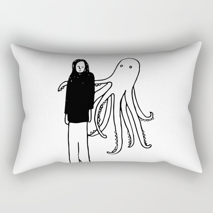 Octopus Hug Rectangular Pillow