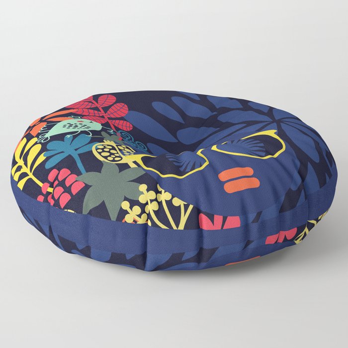 Afro Diva : Sophisticated Lady Blue Floor Pillow