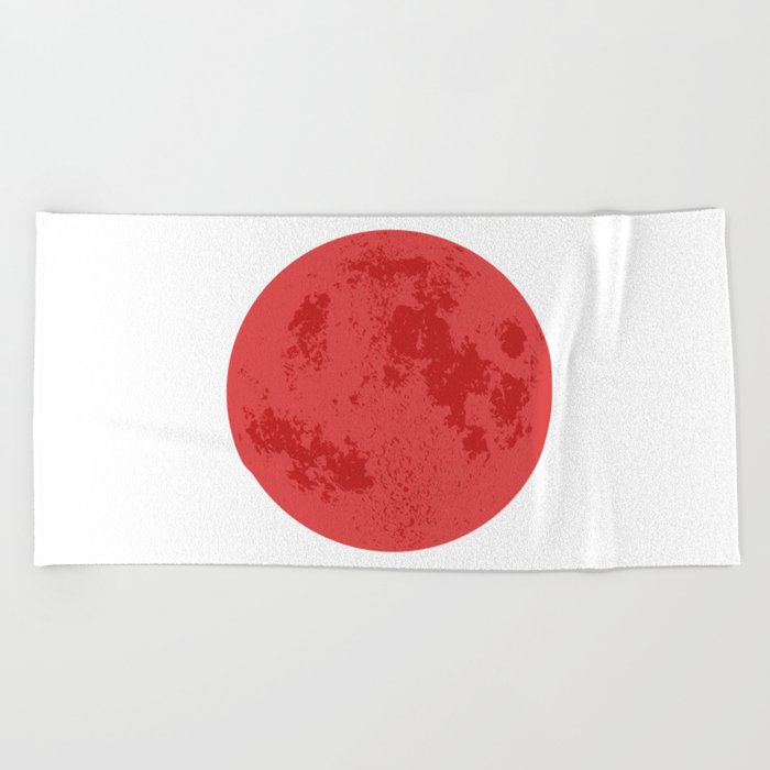 Red Moon Beach Towel