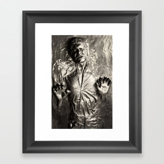 Han Solo carbonite Framed Art Print