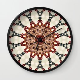 Kaleidoscope Wall Clock | Pattern, Painting, Star, Colors, Watercolor, Kaleidoscope, Flower, Digital 
