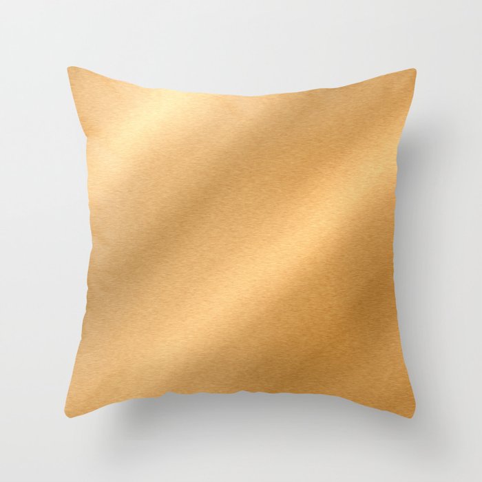 Golden Shapes Throw Pillow