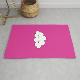 Dreaming cloud in pink background Rug