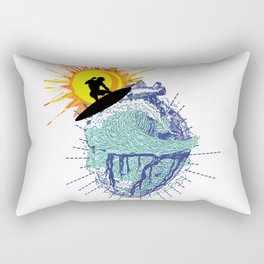 Passionate Sun surfer Rectangular Pillow