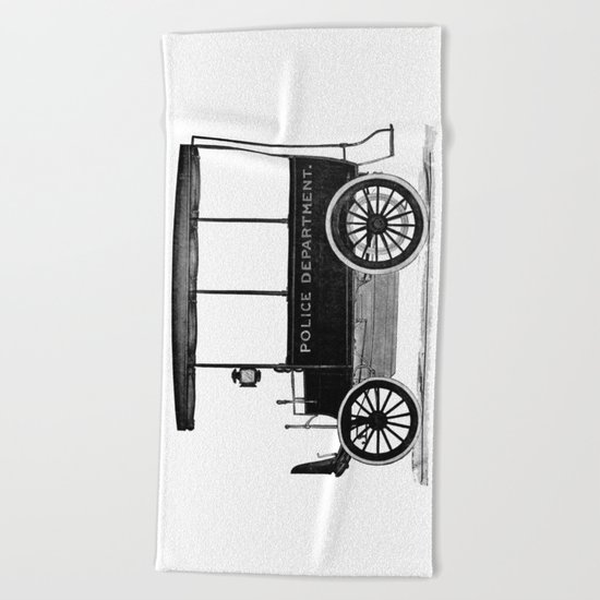 Police car Beach Towel
