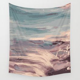 Abstract Sunset Beach Waves Wall Tapestry