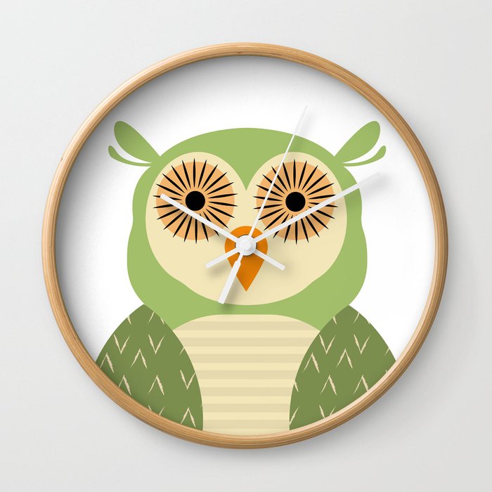 Forest Owl Wall Clock