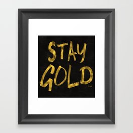 Stay Gold II Framed Art Print