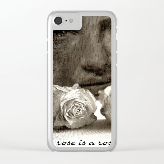 ROSE - vintage version Clear iPhone Case