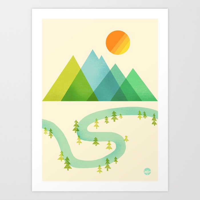 Bend in the River Art Print
