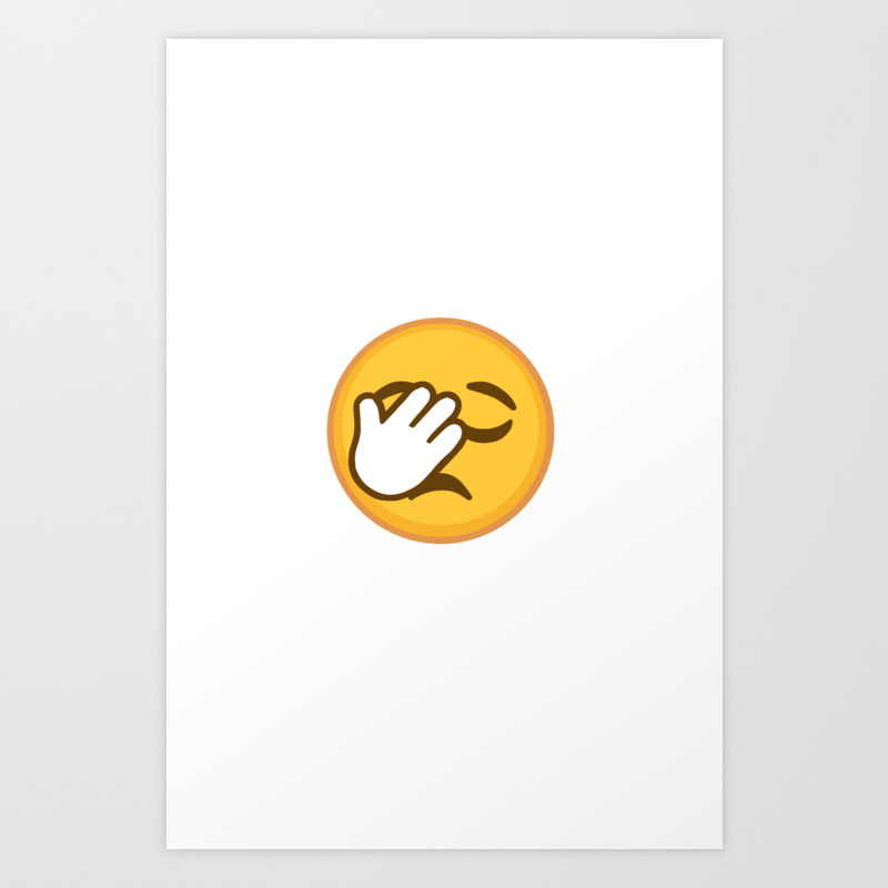 Face Palm Emoji Facepalm Emoji Art Print By 9teen Society6 facepalm emoji art print by 9teen