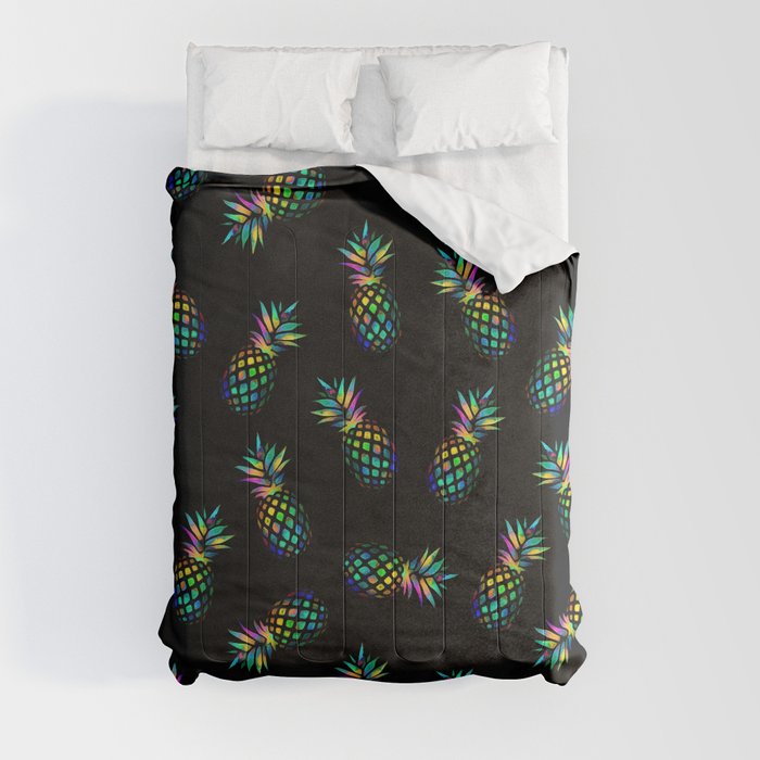 Iridescent pineapples Comforter