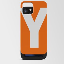 Letter Y (White & Orange) iPhone Card Case