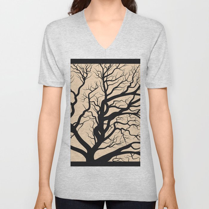 Abstract Tree 3 V Neck T Shirt
