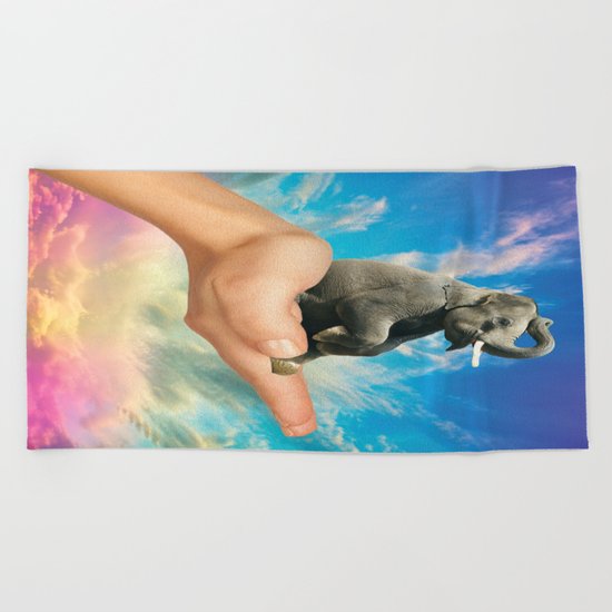 Save The Elephants Beach Towel