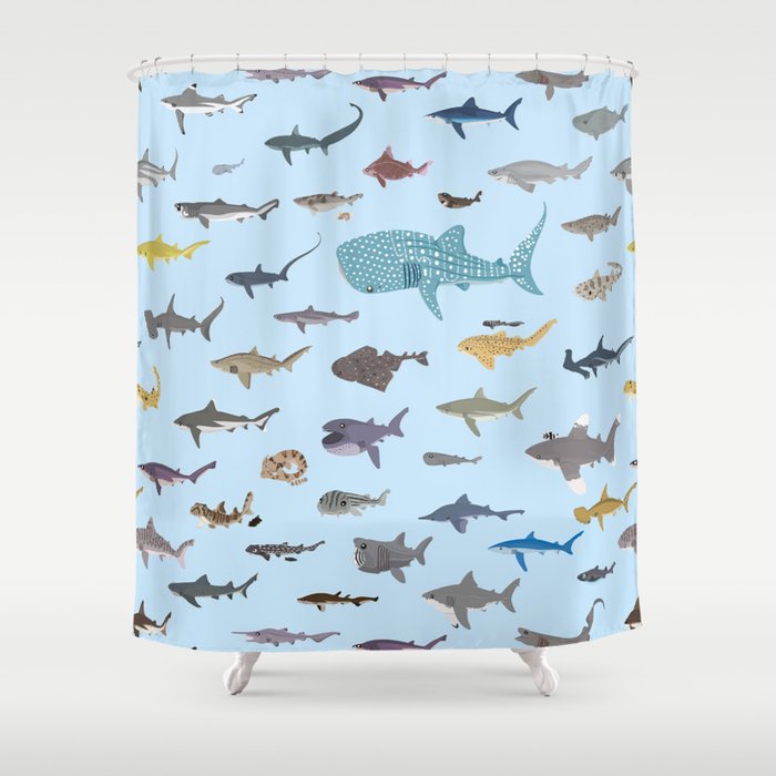Sharks and more sharks Shower Curtain