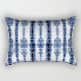 Tiki Shibori Blue Rectangular Pillow